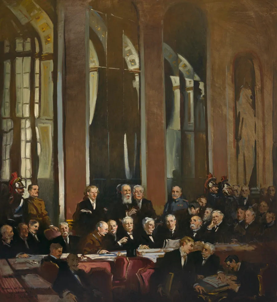 Signing of the Treaty of Versailles, 1919 by John Christen Johansen, 25 Nov 1876 - 23 Jun 1964
