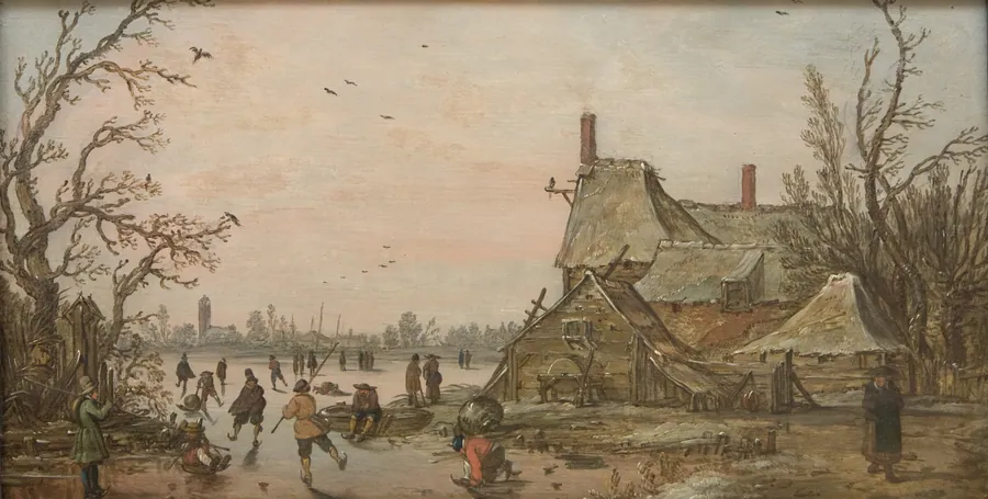 Vinter ved en bondegård by Jan Josefsz van Goyen