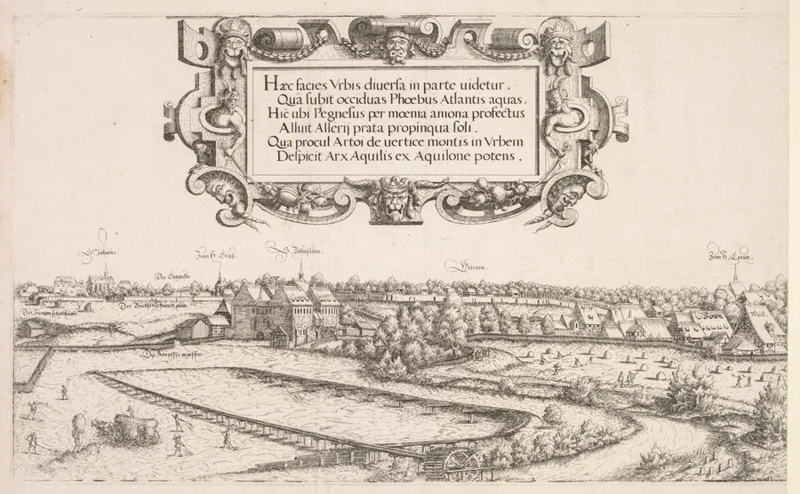 Panoramic View of Nuremberg:  Left Portion by Hanns Lautensack