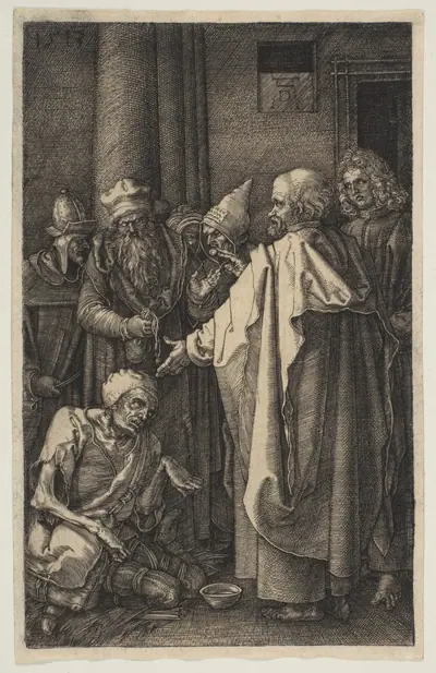 Saint Peter and Saint John at the Gate of the Temple, from "The Passion"