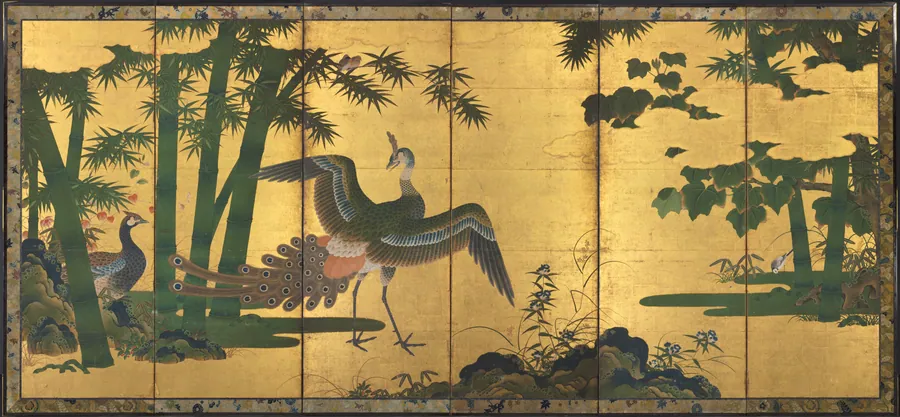 Peacocks and Bamboo by Tosa Mitsuyoshi