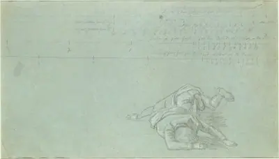 Study for "The Death of Major Peirson": Two Dead Figures