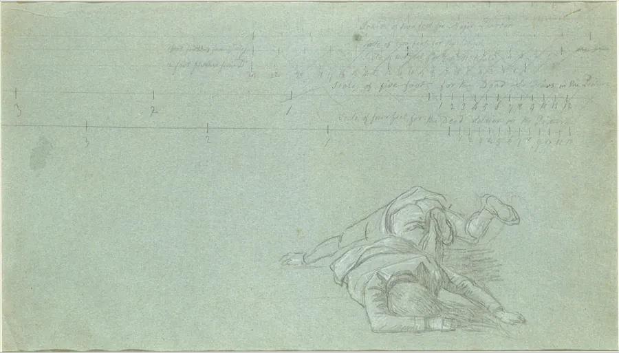Study for "The Death of Major Peirson": Two Dead Figures by John Singleton Copley