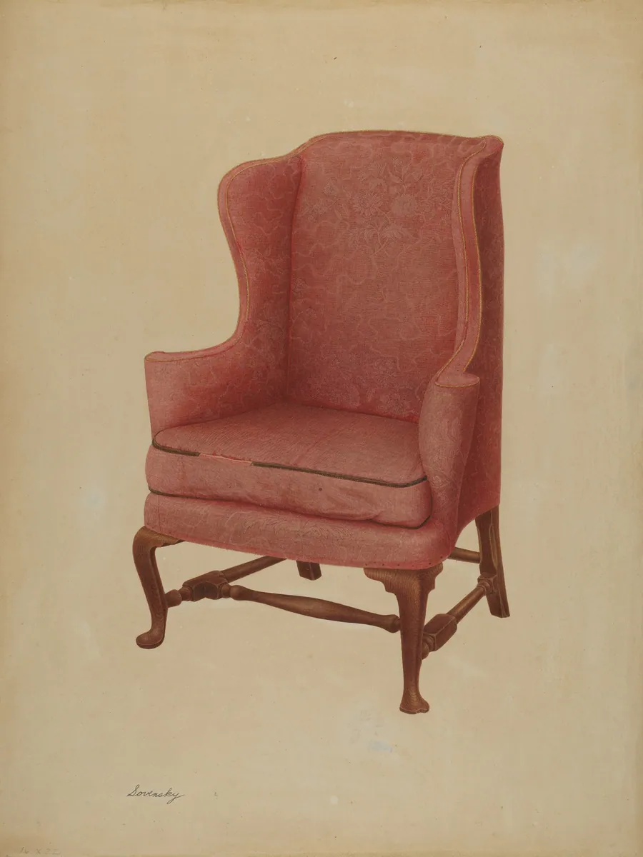 Wing Chair by Isidore Sovensky