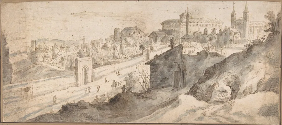 View of St. John Lateran, Rome by Paul Bril