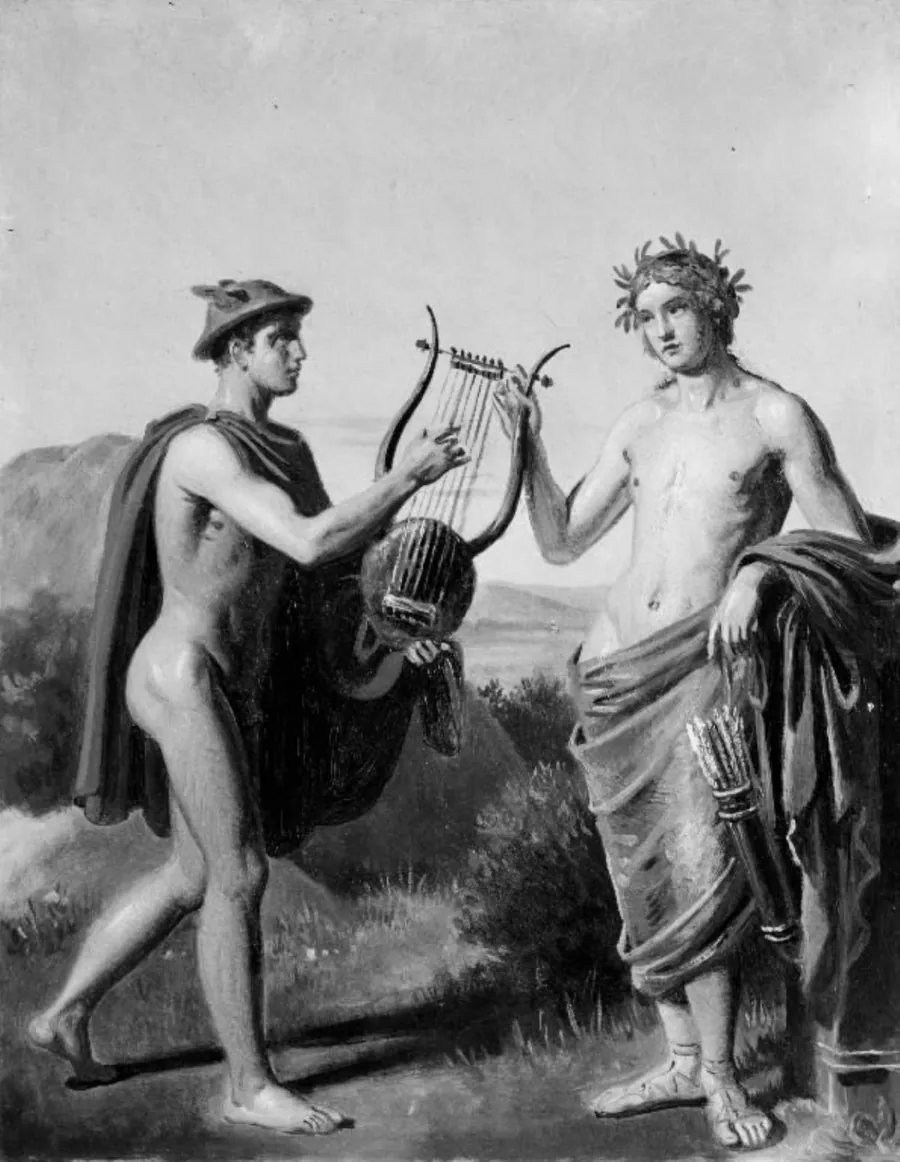 Apollon og Hermes by Constantin Hansen