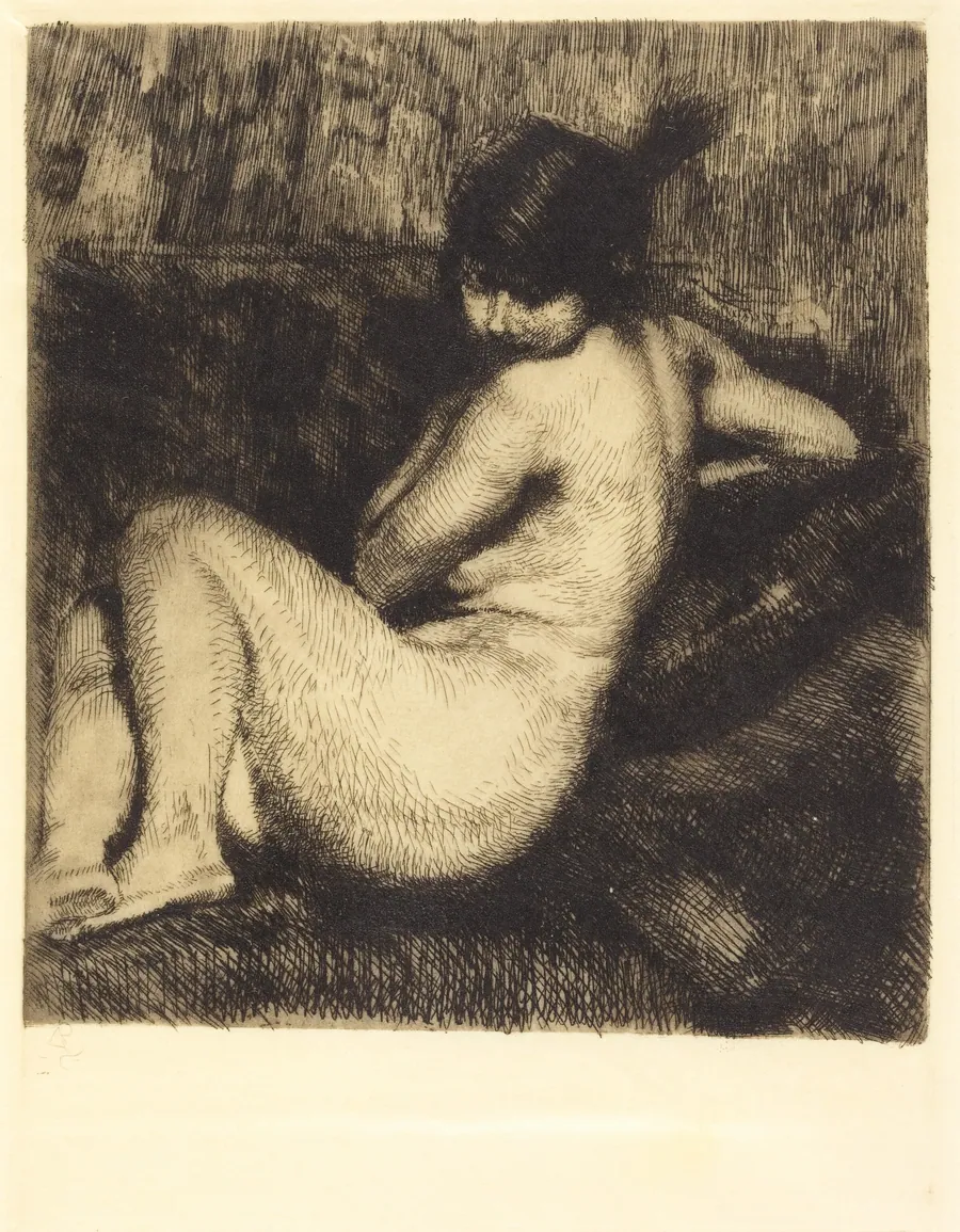 The Feathered Turban (Le turban à aigrette) by Albert Besnard