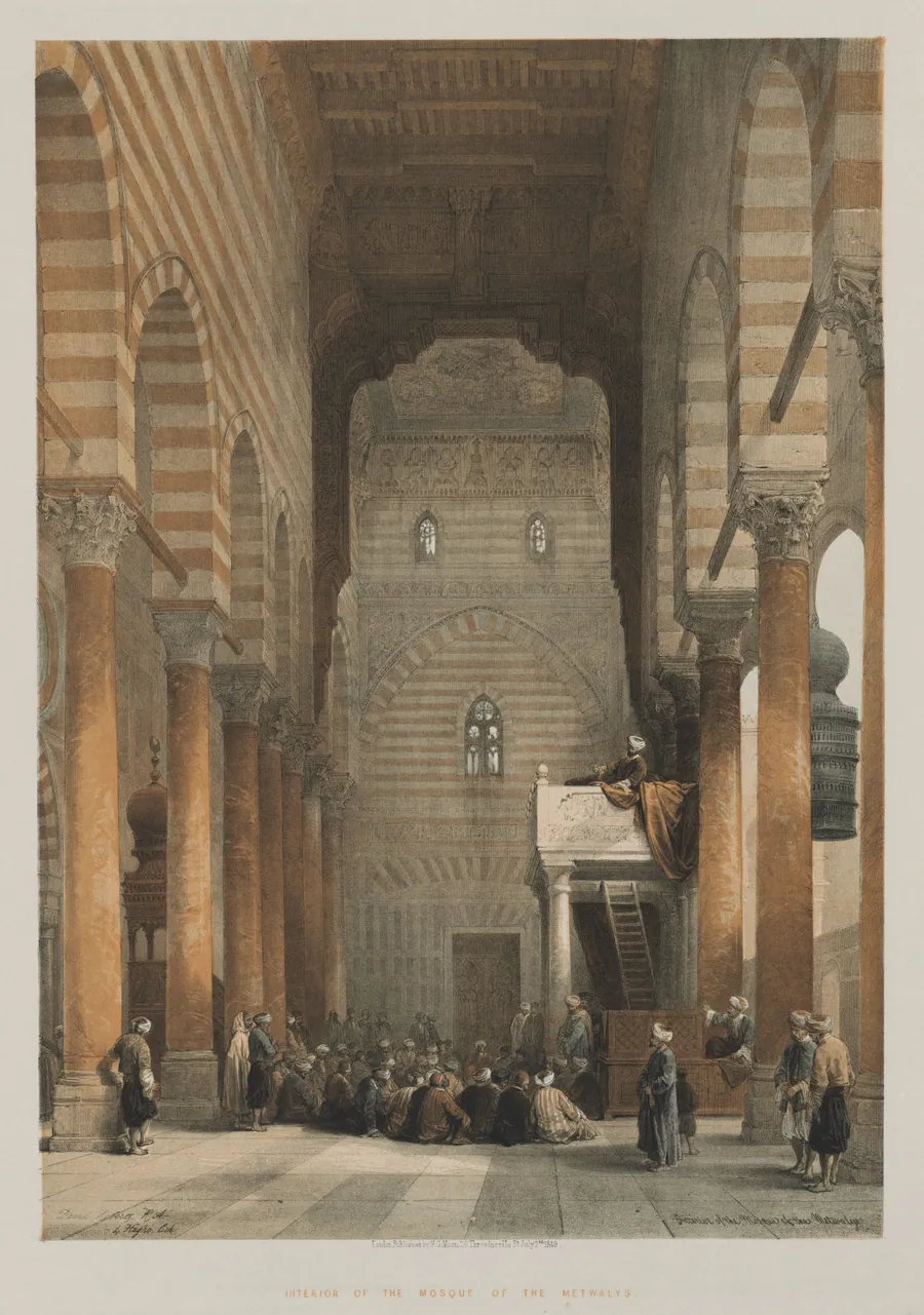 Egypt and Nubia, Volume III: Interior of the Mosque of the Metwalys by Louis Haghe