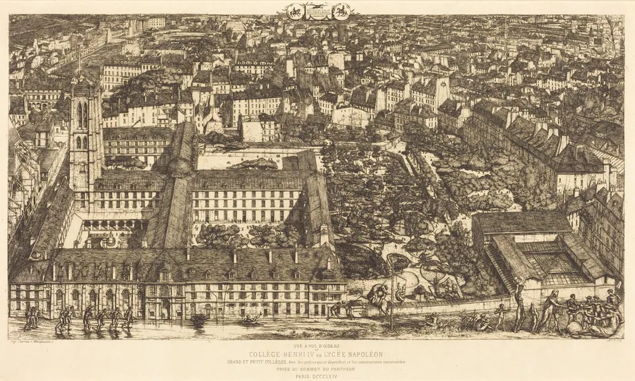 Collège Henri IV, Paris, ou Lycée Napoléon (Henry IV College or Napoleon School) by Charles Meryon