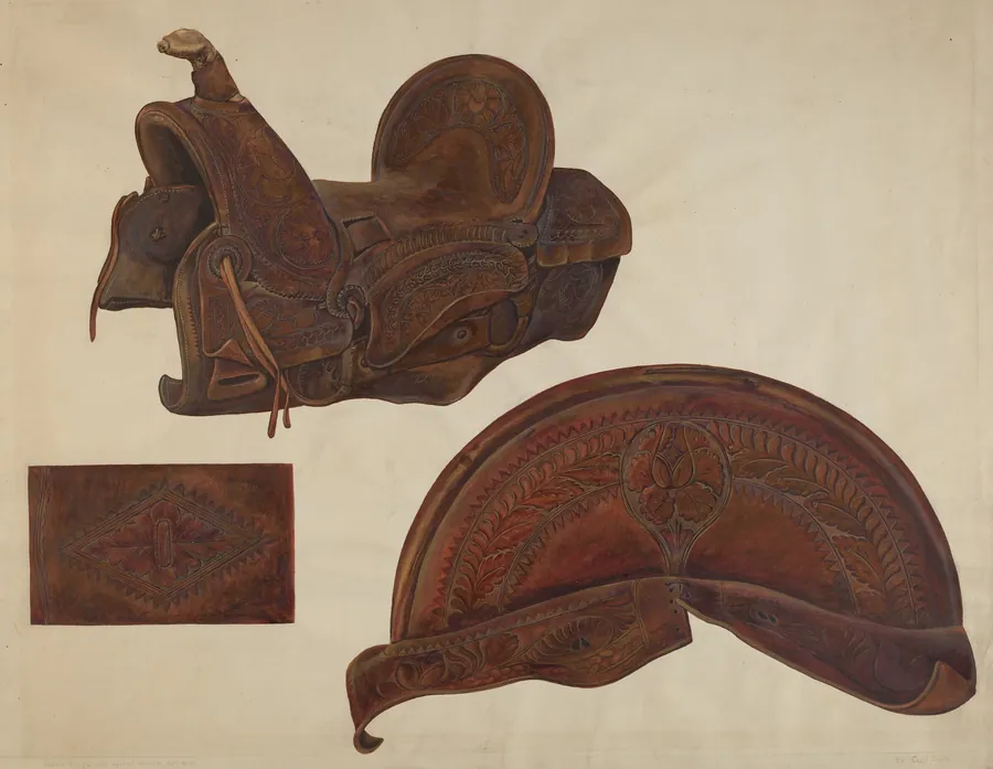 Double Rig Saddle by Cecil Smith