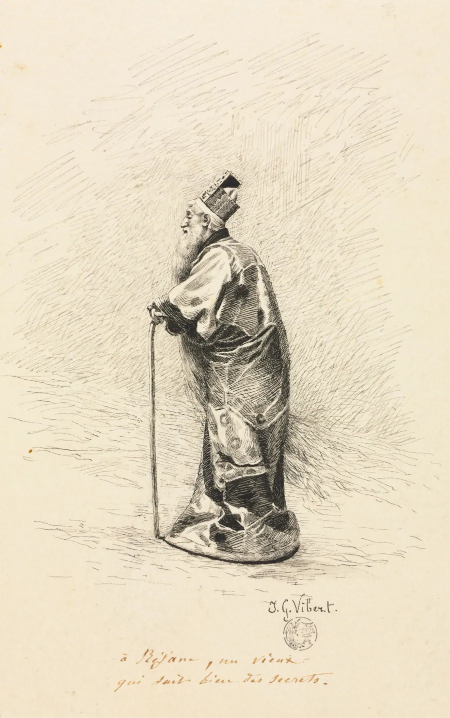Study for the Magician in "Conte de Fée" (Story of a Fairy) by Jehan-Georges Vibert