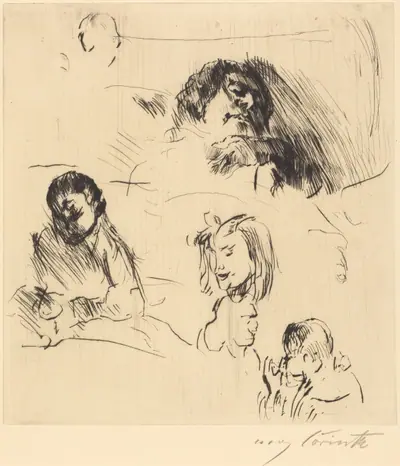 Verschiedene Bilnisstudien (Portrait Sketches)