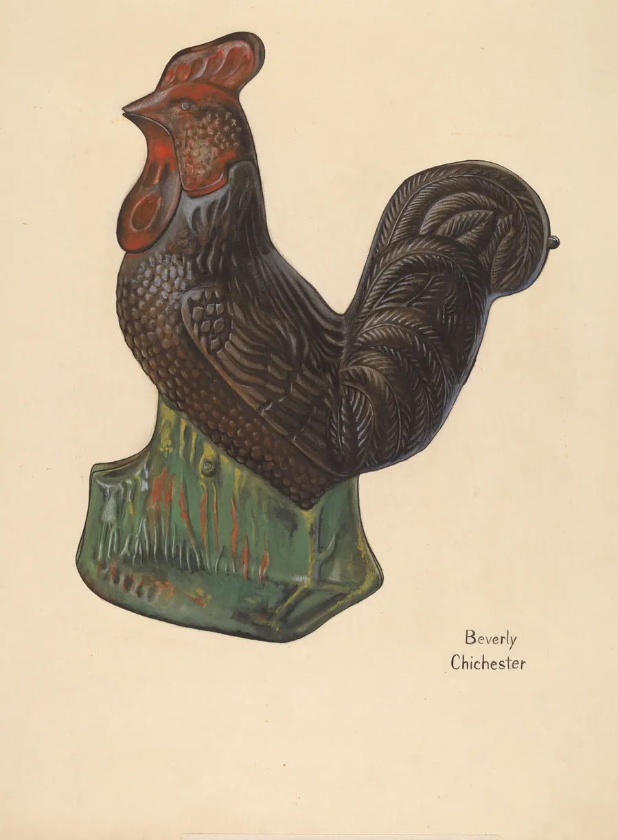 Toy Bank: Rooster by Beverly Chichester