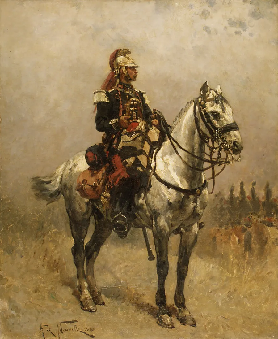 A Cavalryman by Alphonse-Marie-Adolphe de Neuville