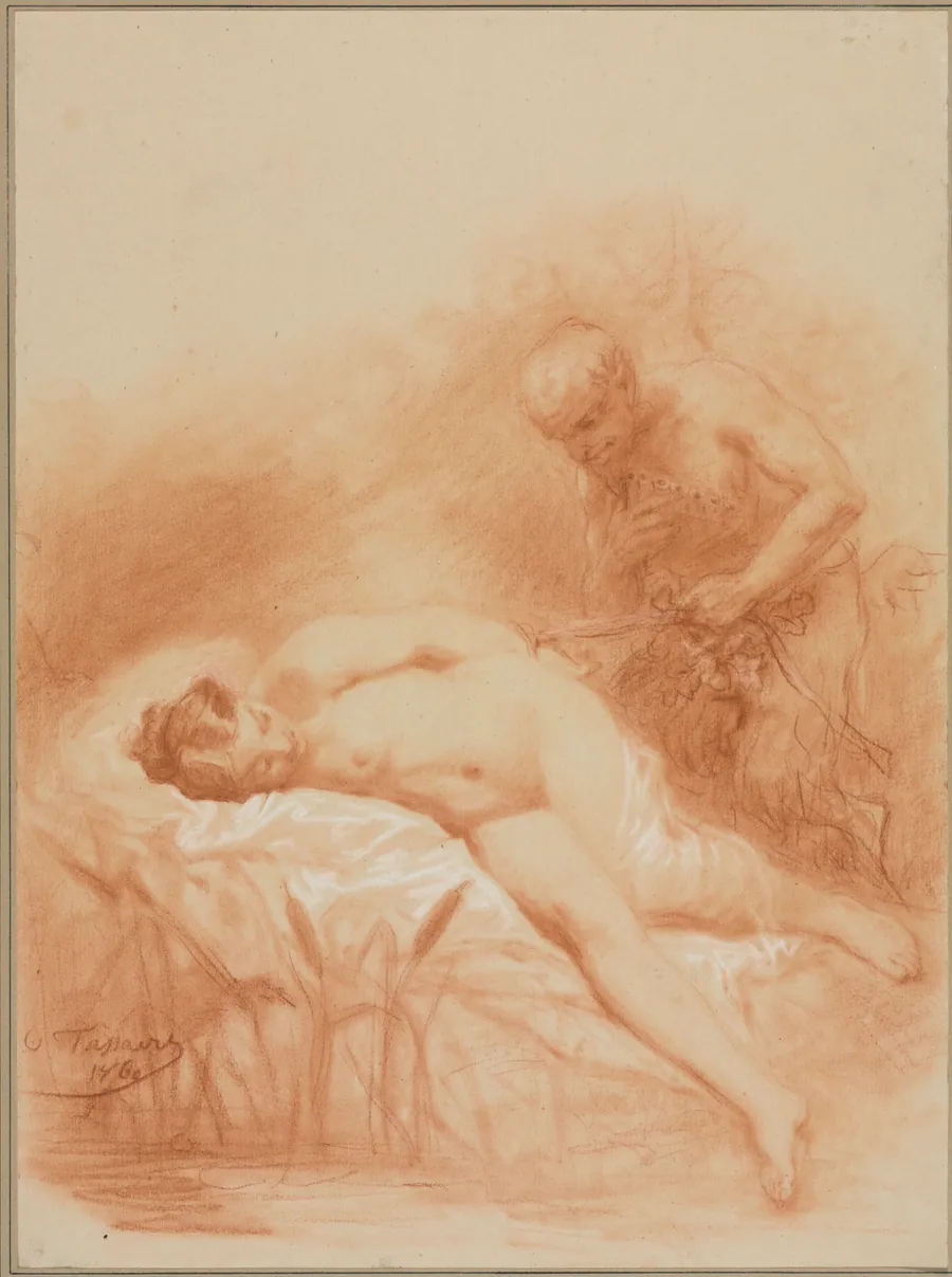 Nymphe et Faune by Octave Tassaert