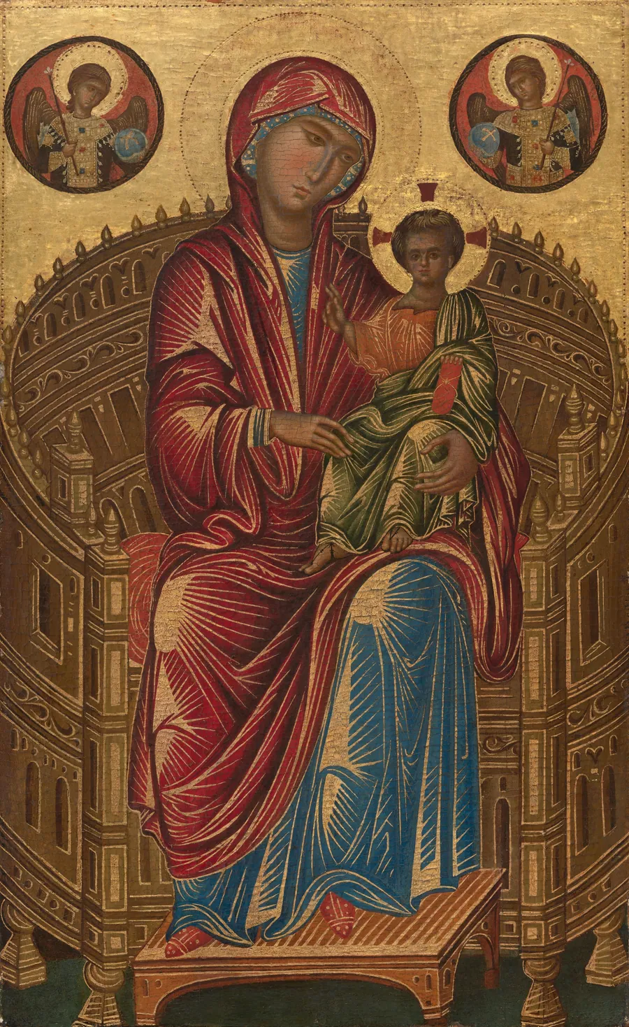 Madonna and Child on a Curved Throne by Byzantine 13th Century