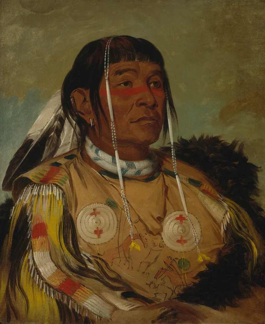 Sha-có-pay, The Six, Chief of the Plains Ojibwa by George Catlin, born Wilkes-Barre, PA 1796-died Jersey City, NJ 1872