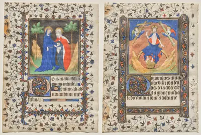 Leaves from a Book of Hours: The Visitation and Christ in Judgment