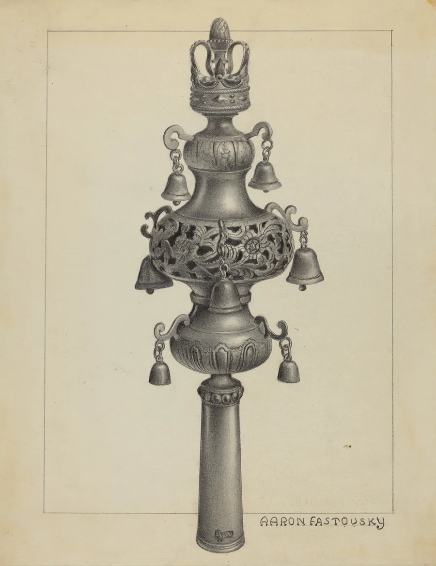 Silver Ornament for Scroll by Aaron Fastovsky