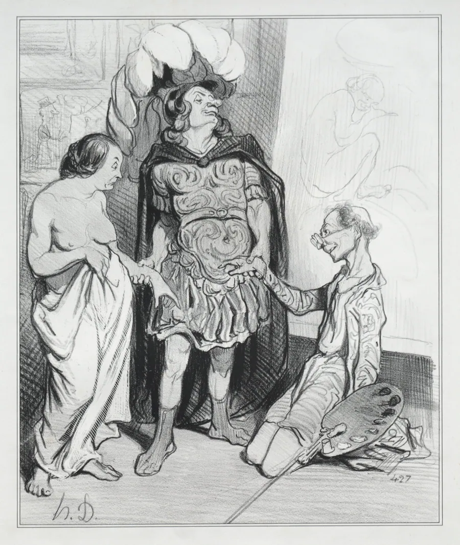 Apelles and Campaste by Honoré Daumier