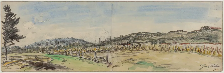 Countryside near Brezins, between Grenoble and Vienne by Johan Barthold Jongkind