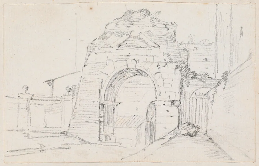 Arch of Drusus near the Appian Way by Joseph-Marie Vien