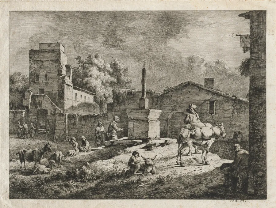 View of Saint-Andeol by Jean Jacques de Boissieu