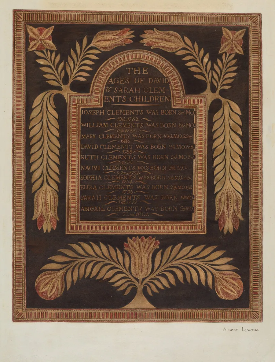 Birth Record by Albert Levone