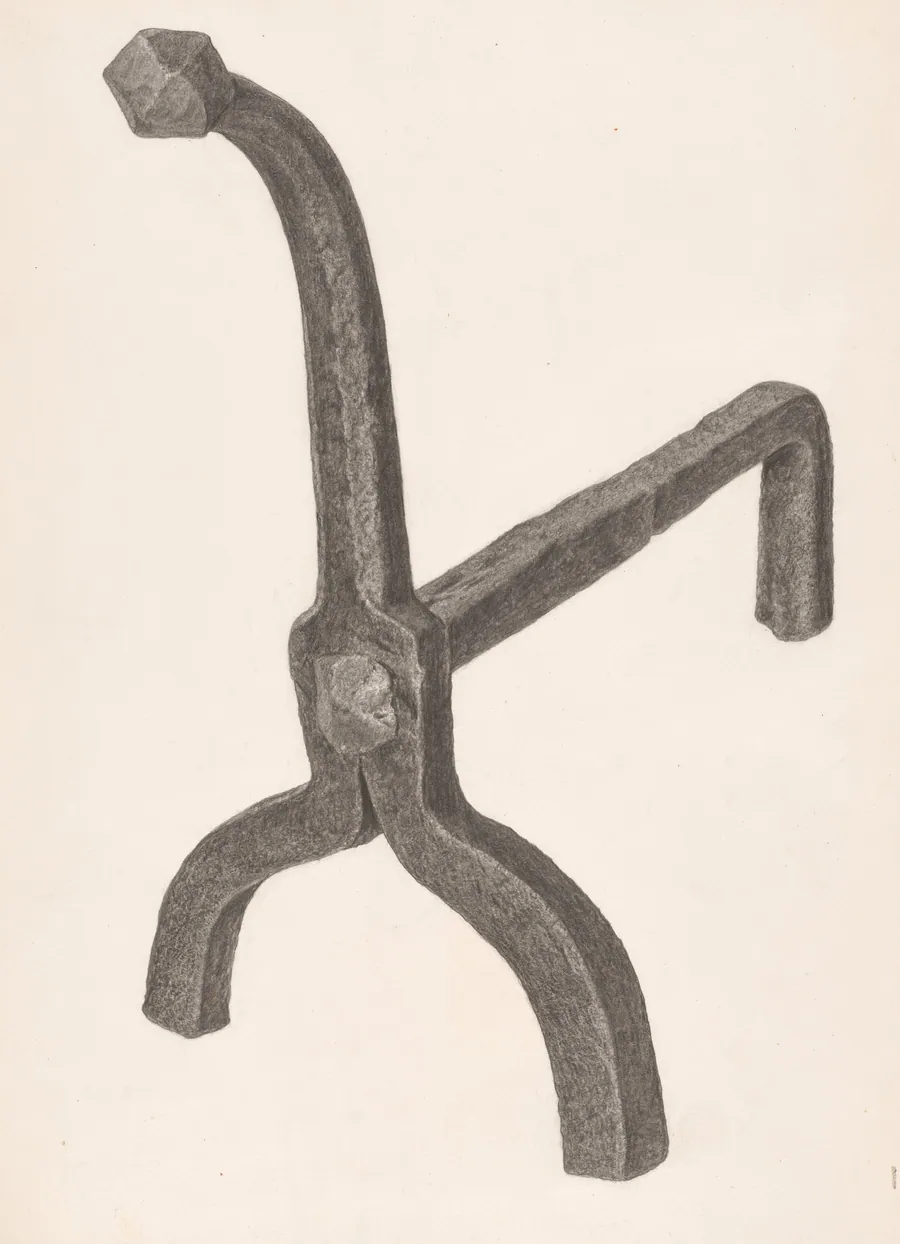 Andiron (one of pair) by Jack Staloff