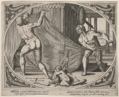 Vulcan Hanging an Iron Net above the Bed