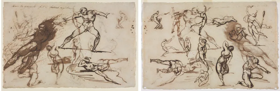 Sheet of Sketches (recto and verso) by Théodore Géricault
