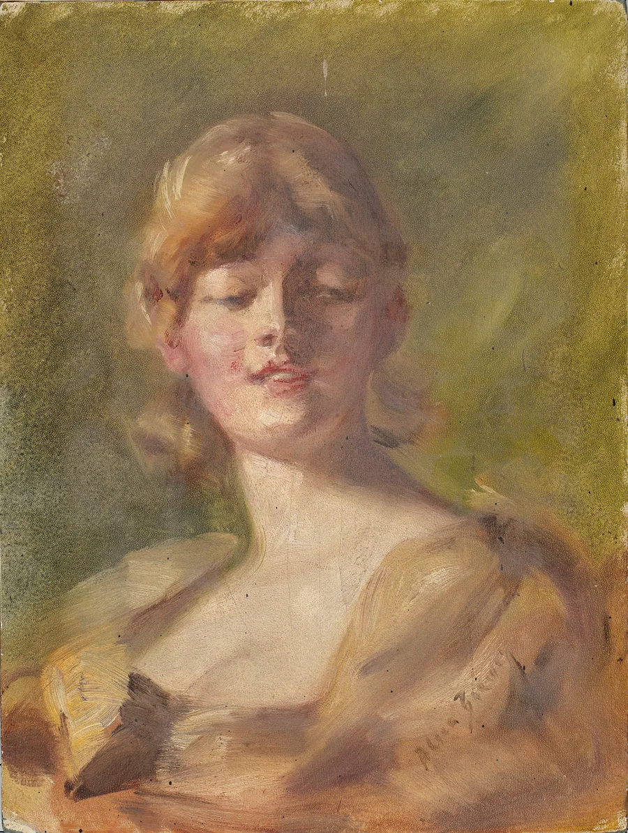 Study of Head by Alice Pike Barney, born Cincinnati, OH 1857-died Los Angeles, CA 1931