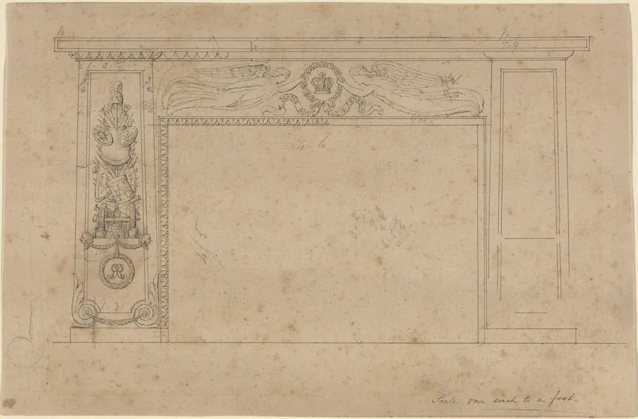 Design for the Chimney Piece in the Throne Room, Buckingham Palace by John Flaxman