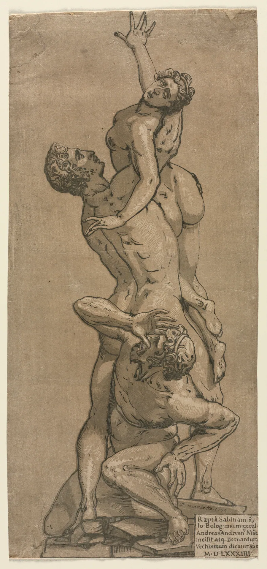 The Abduction of a Sabine Woman by Andrea Andreani