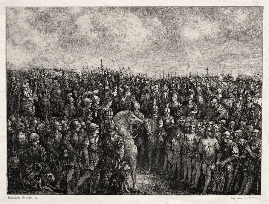 Caesar and his Prisoners by Rodolphe Bresdin