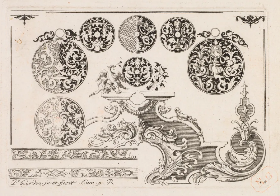 # 5 from " Livre second essais de gravjre " second book of Engraved Designs by Pierre Bourdon