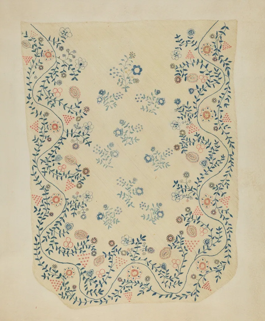 Embroidered Blanket by Dorothy Lacey