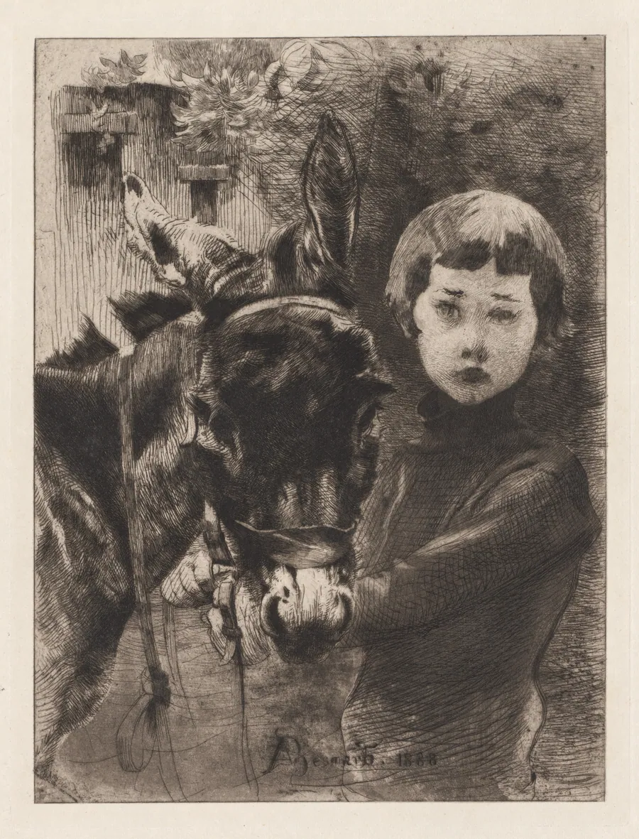 Robert Besnard and His Donkey (Robert Besnard et son âne) by Albert Besnard