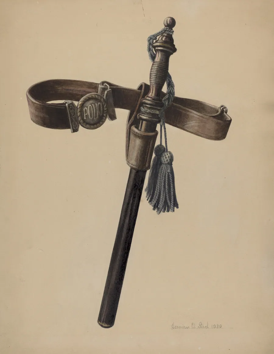 Police Club and Belt by Herman O. Stroh