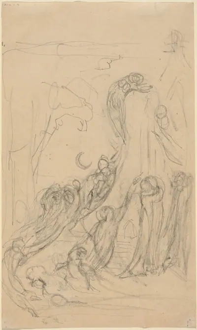 A Resurrection Scene (The Gambols of Ghosts) [recto]