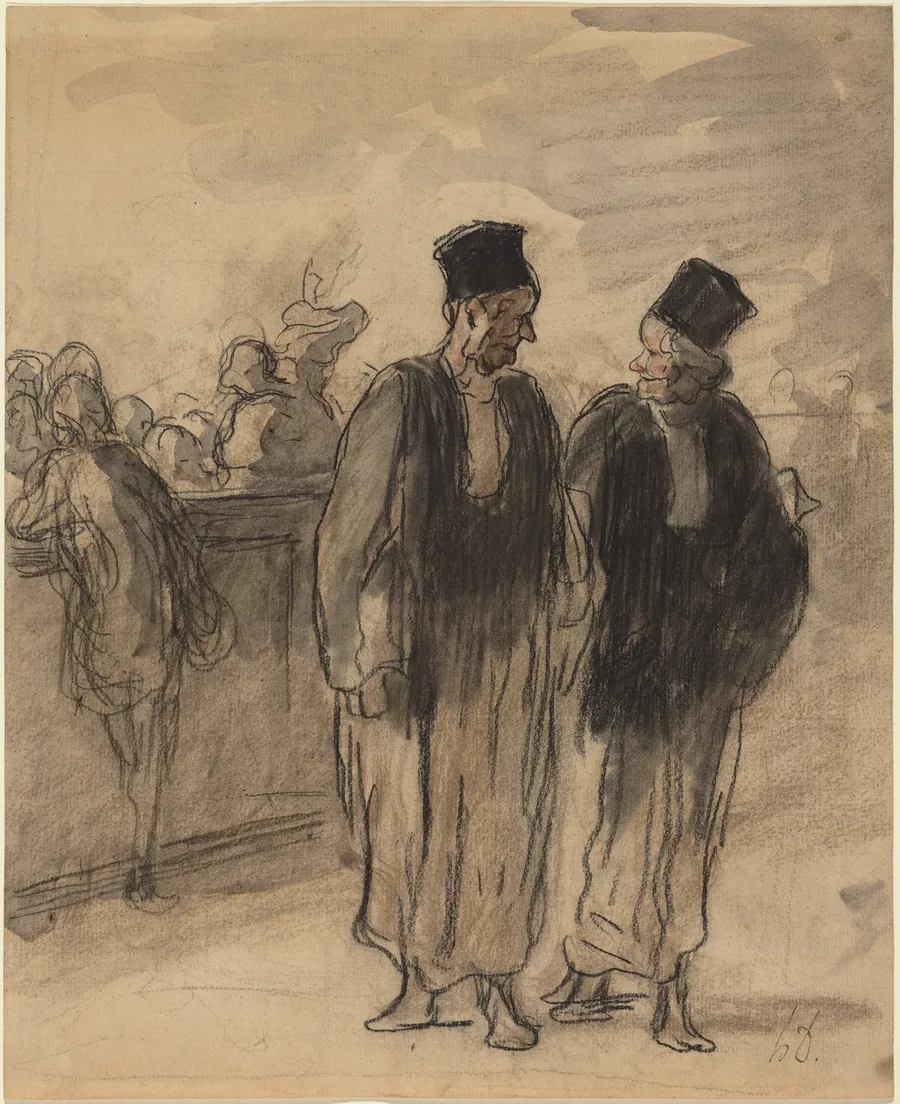 Two Lawyers by Honoré Daumier