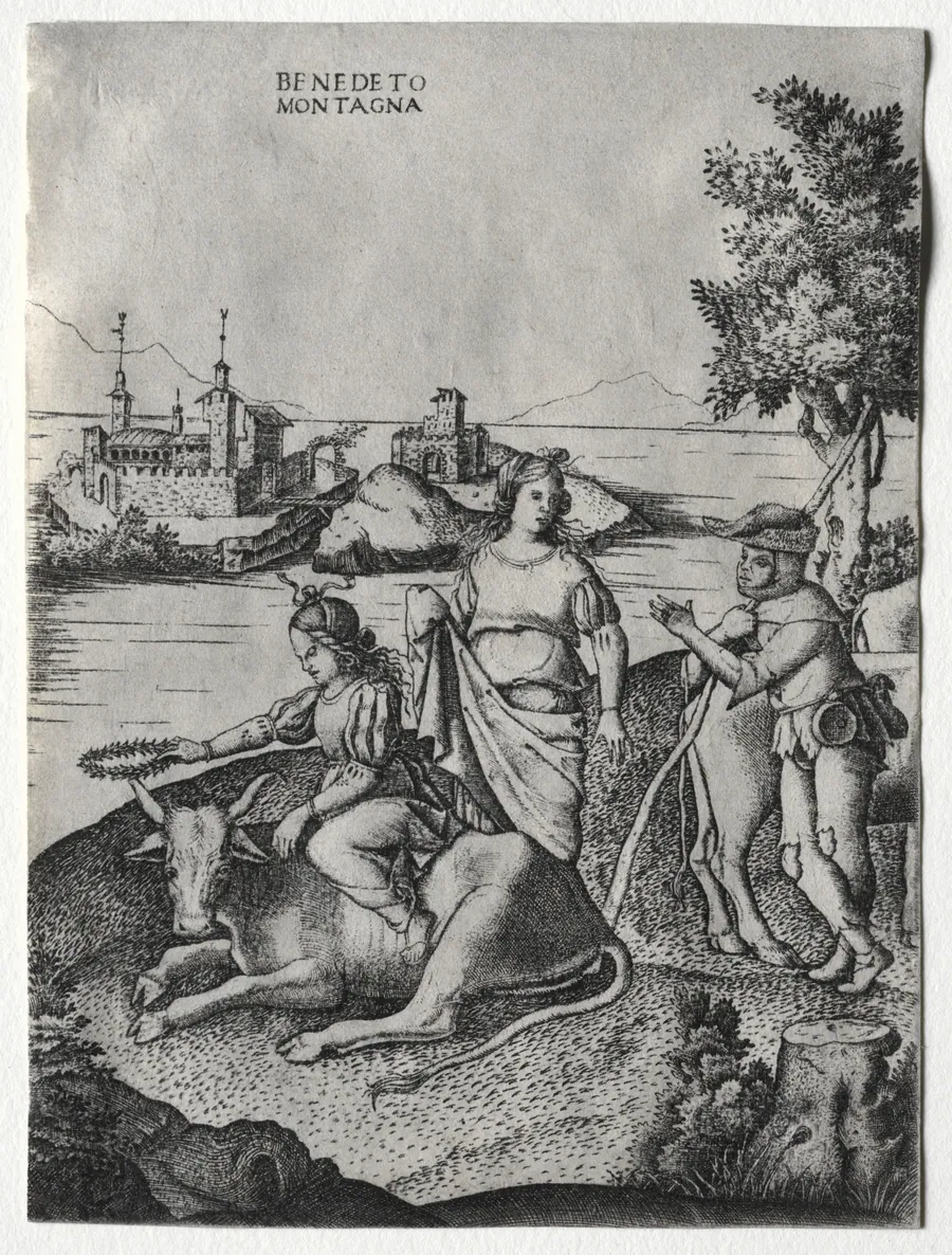 Rape of Europa by Benedetto Montagna
