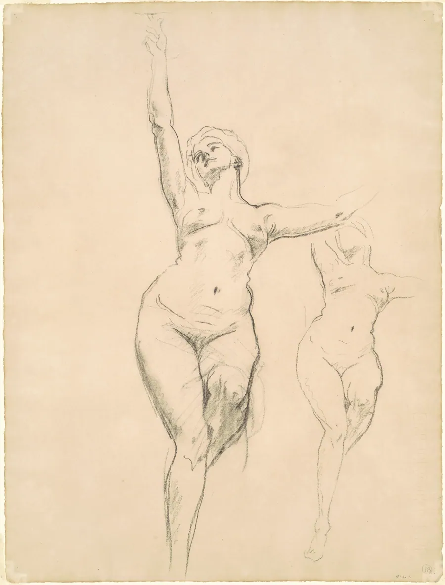 Studies of Victory for "Death and Victory" by John Singer Sargent