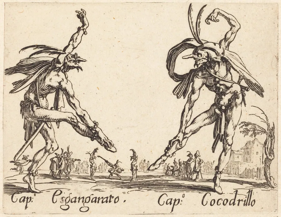Cap. Esgangarato and Cap. Cocodrillo by Jacques Callot