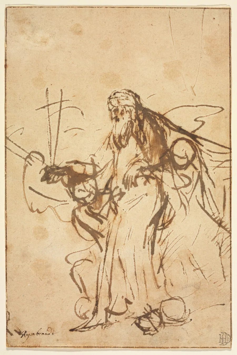 God the Father Supported by Angels by Rembrandt van Rijn