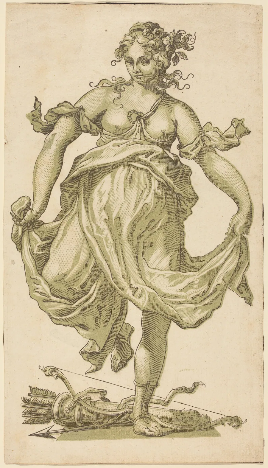 Dancing Nymph with Bow and Arrows by John Baptist Jackson