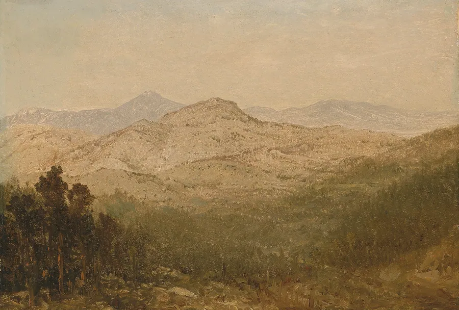 Mountains in Colorado by John Frederick Kensett, born Cheshire, CT 1816-died New York City 1872