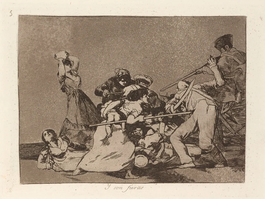 Y son fieras (And They Are Like Wild Beasts) by Francisco Goya