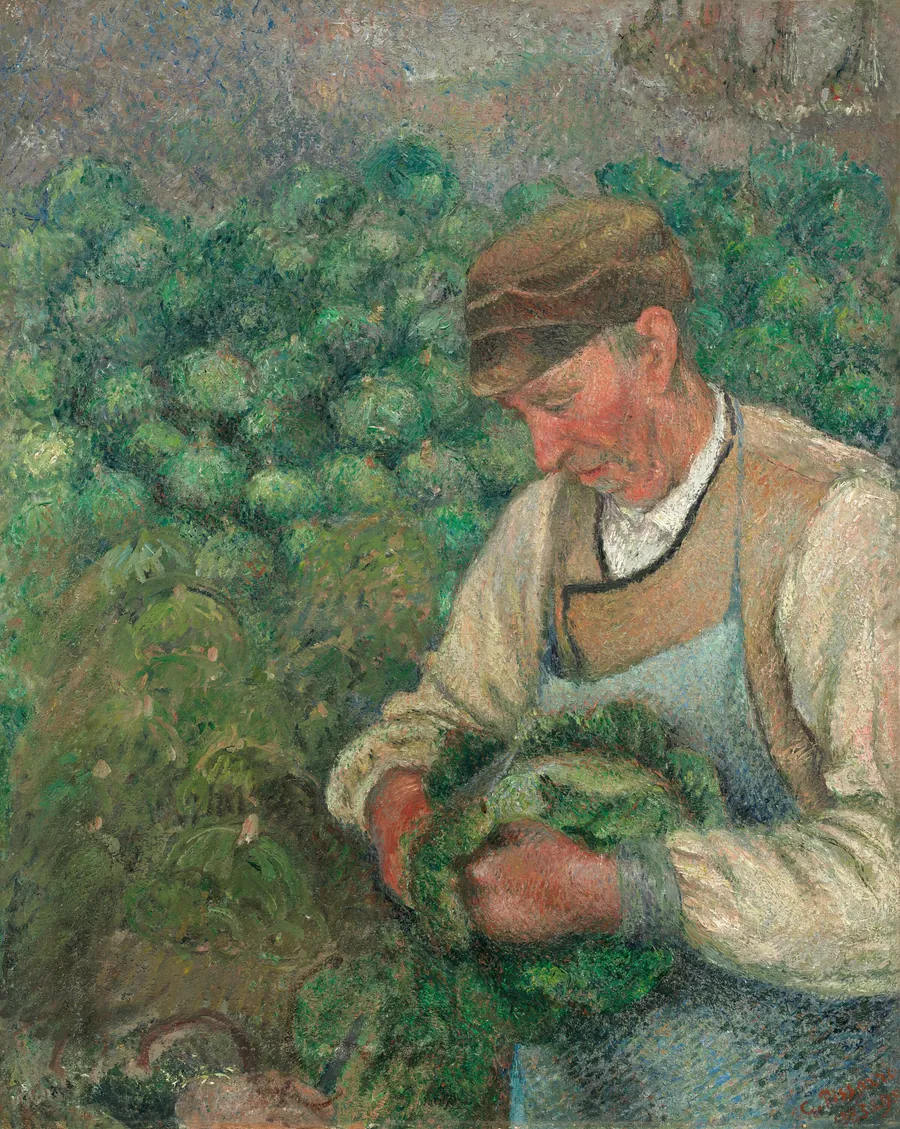 The Gardener - Old Peasant with Cabbage by Camille Pissarro