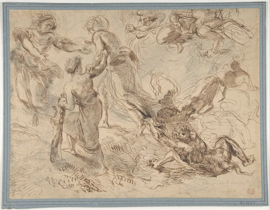 The Triumph of Genius over Envy by Eugène Delacroix